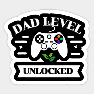 Dad Level Unlocked New Dad Father Pregnancy Sticker